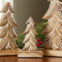 Holiday Wood Winter Tree Tabletop Set