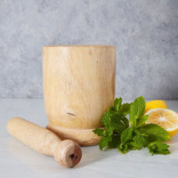 Raw Mango Wood Mortar Pestle