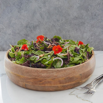 20" Oversized Wood Fruit Salad Serving Bowl