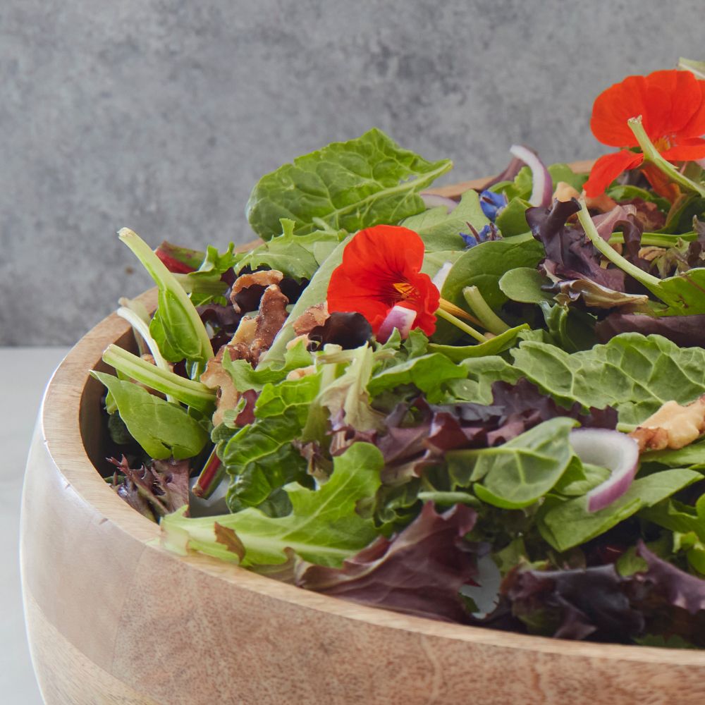 20" Oversized Wood Fruit Salad Serving Bowl