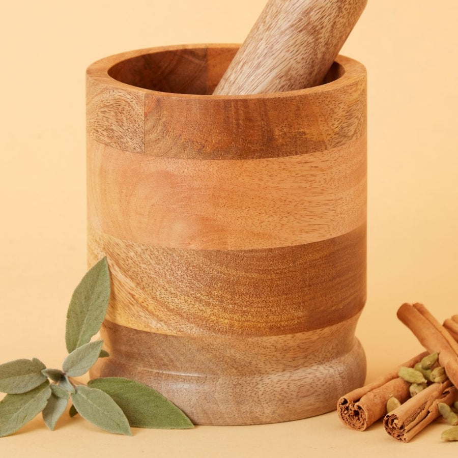 Large Mango Wood Mortar Pestle