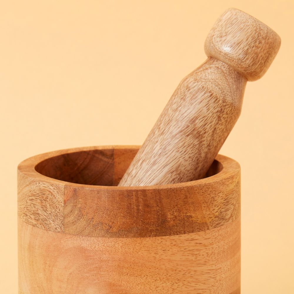 Large Mango Wood Mortar Pestle