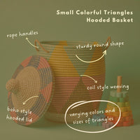 Colorful Triangles Wicker Storage Baskets