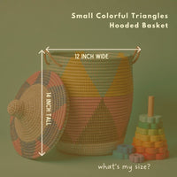 Colorful Triangles Wicker Storage Baskets