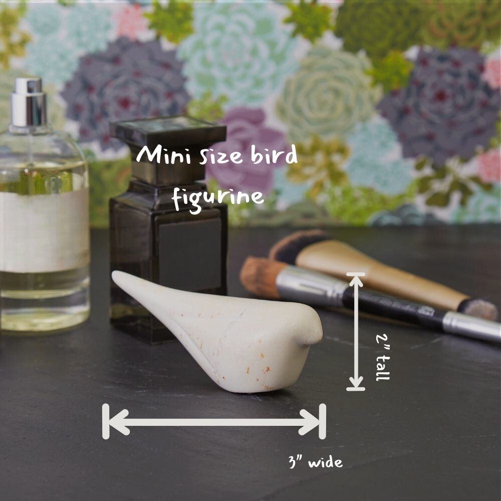 Mini Bird Stone Figurines for Decor