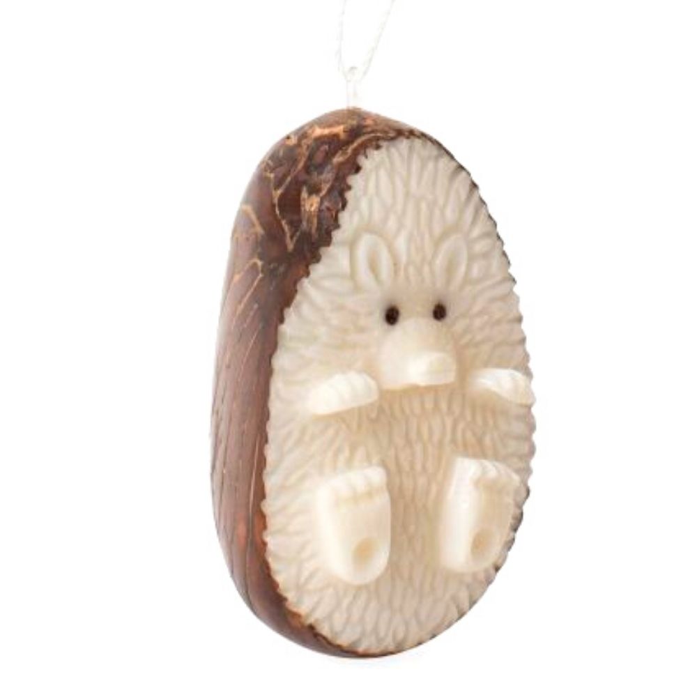 Tagua Ivory Hedgehog Ornament