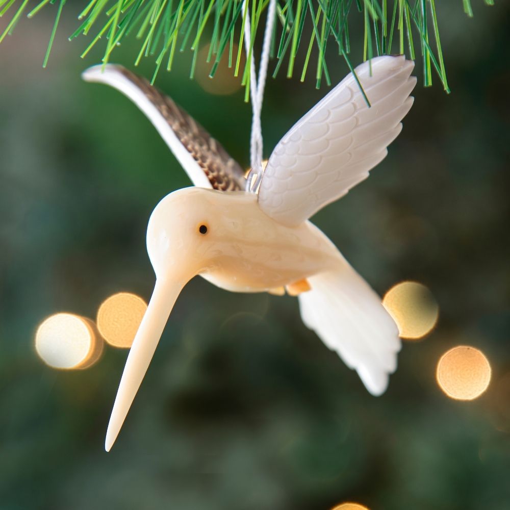 Mini Tagua Ivory Humming Bird Ornament