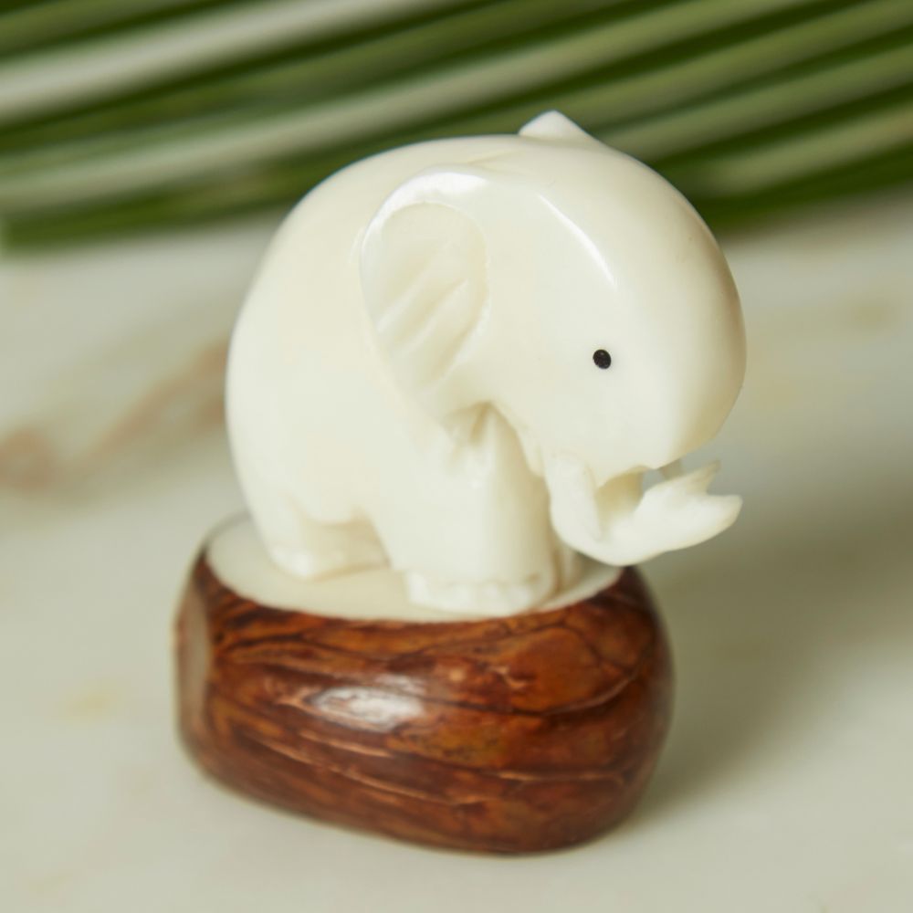 Tagua Ivory Elephant Figurine