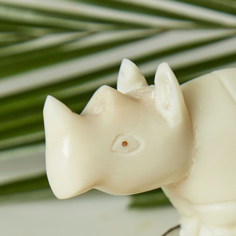 Tagua Ivory Rhino Figurine