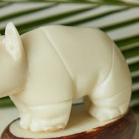Tagua Ivory Rhino Figurine