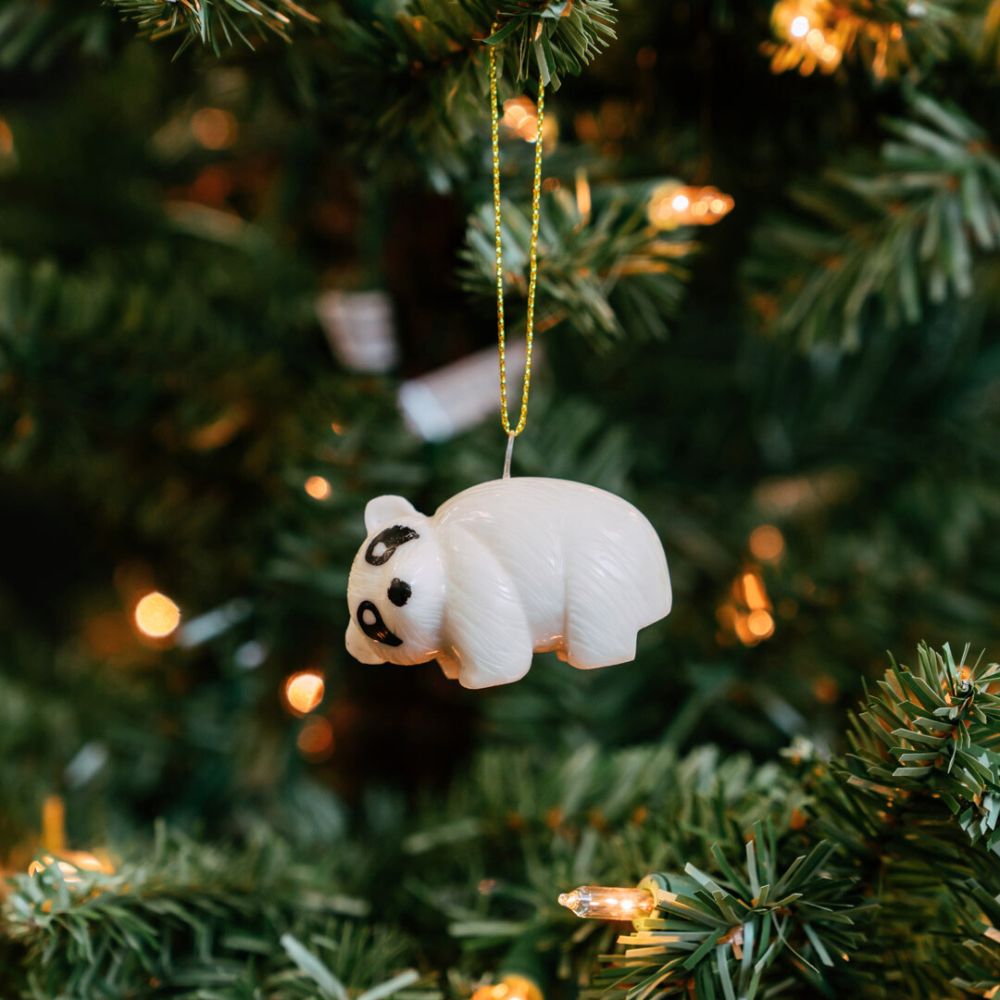 Tagua Ivory Panda Ornament