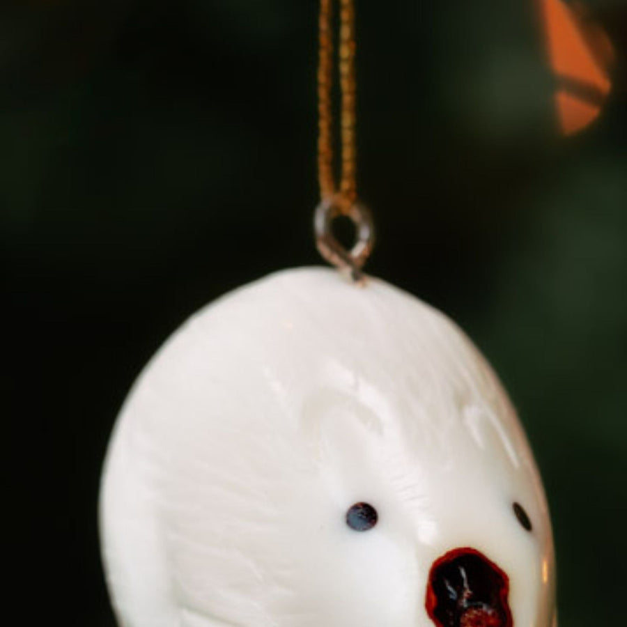 Tagua Ivory Sitting Hedgehog Ornament