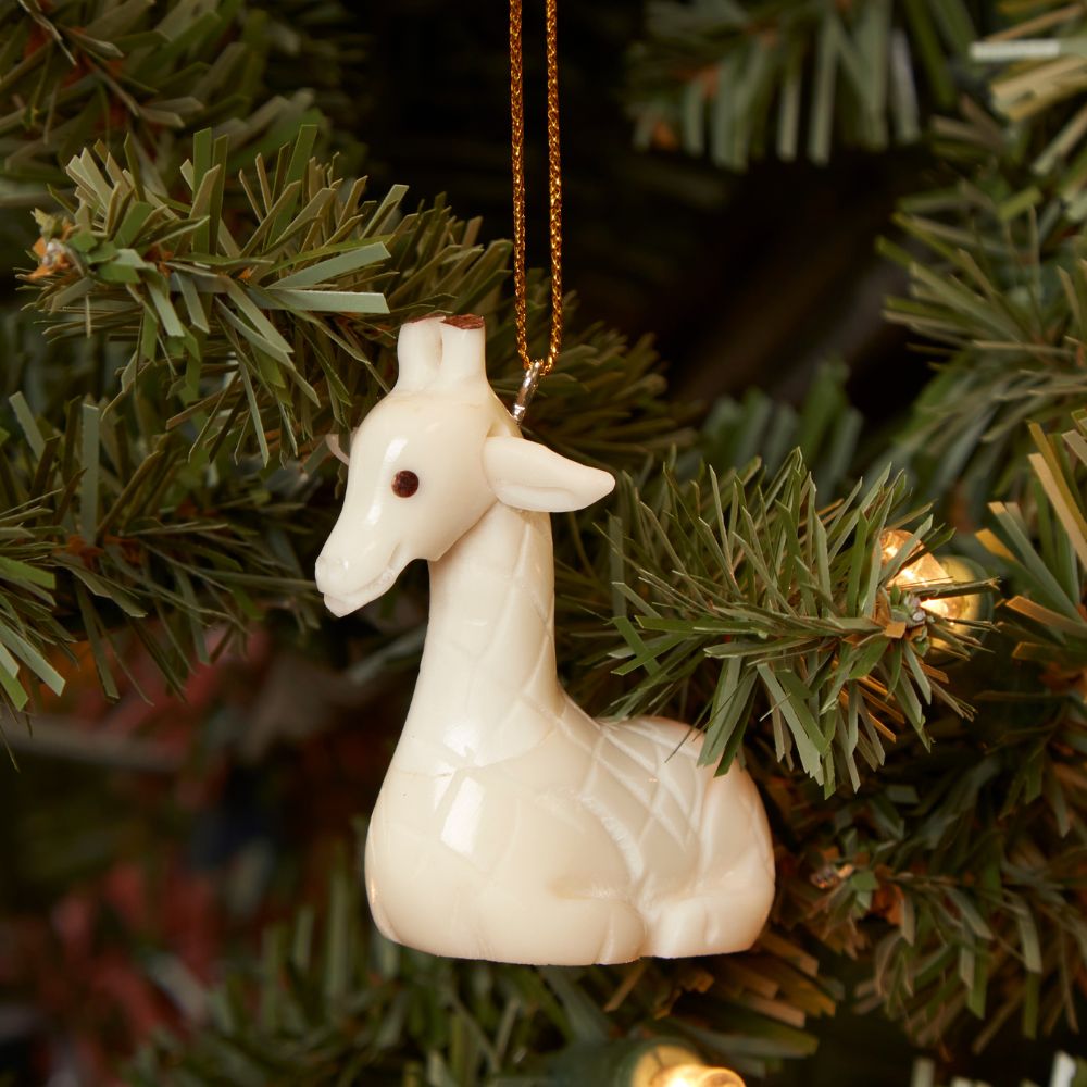 Mini Tagua Ivory Giraffe Ornament