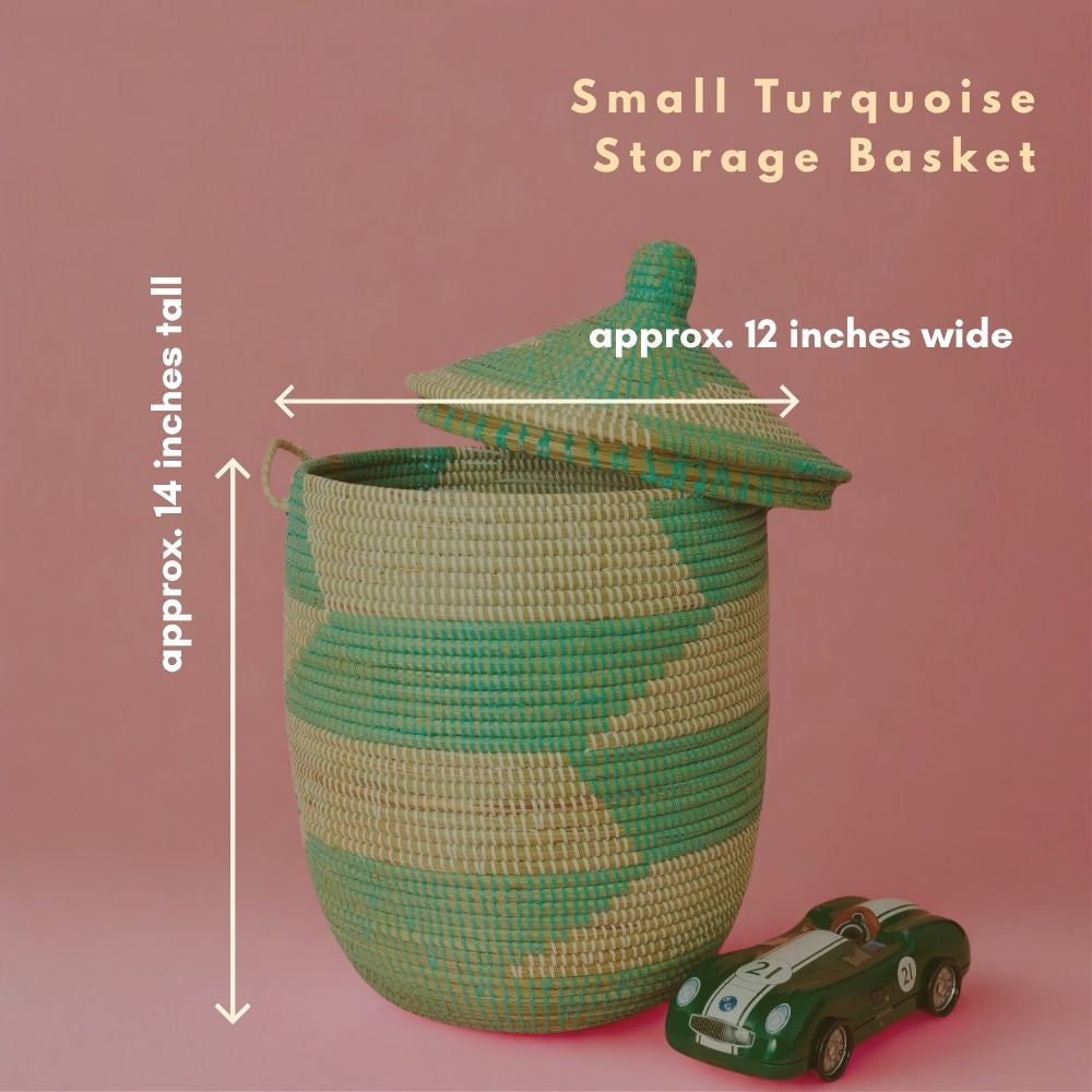Small Decorative Wicker Basket with Hood Lid, 12" Wide, 14" Tall