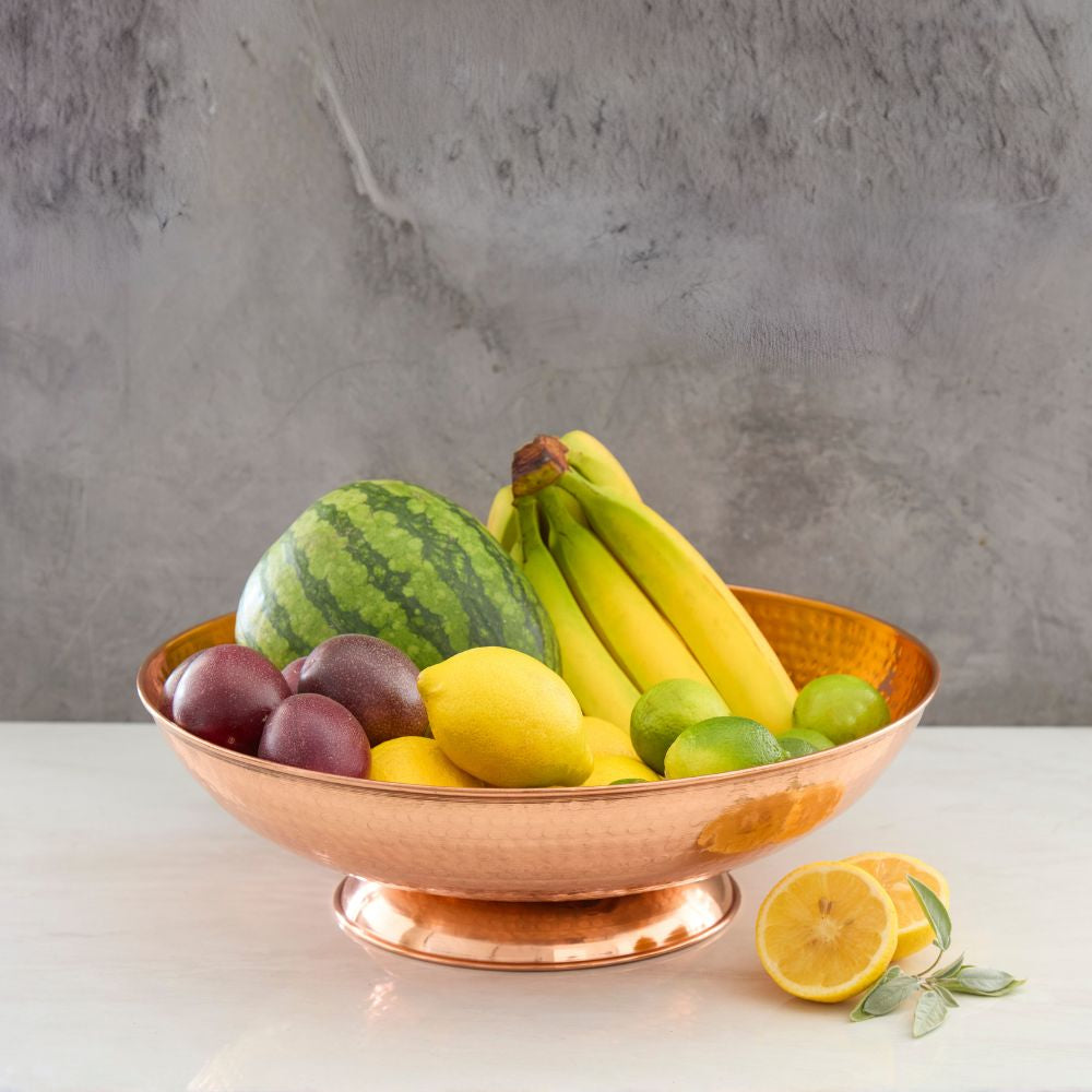 Copper Fruit Bowl for Kitchen Counter