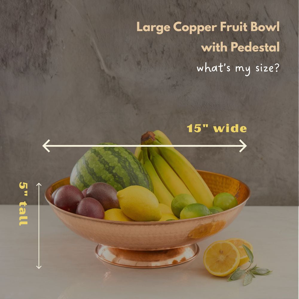 Copper Fruit Bowl for Kitchen Counter