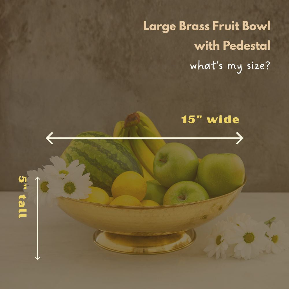 Gold Brass Fruit Bowl for Kitchen Counter