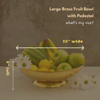 Gold Brass Fruit Bowl for Kitchen Counter