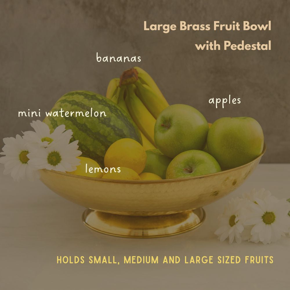 Gold Brass Fruit Bowl for Kitchen Counter