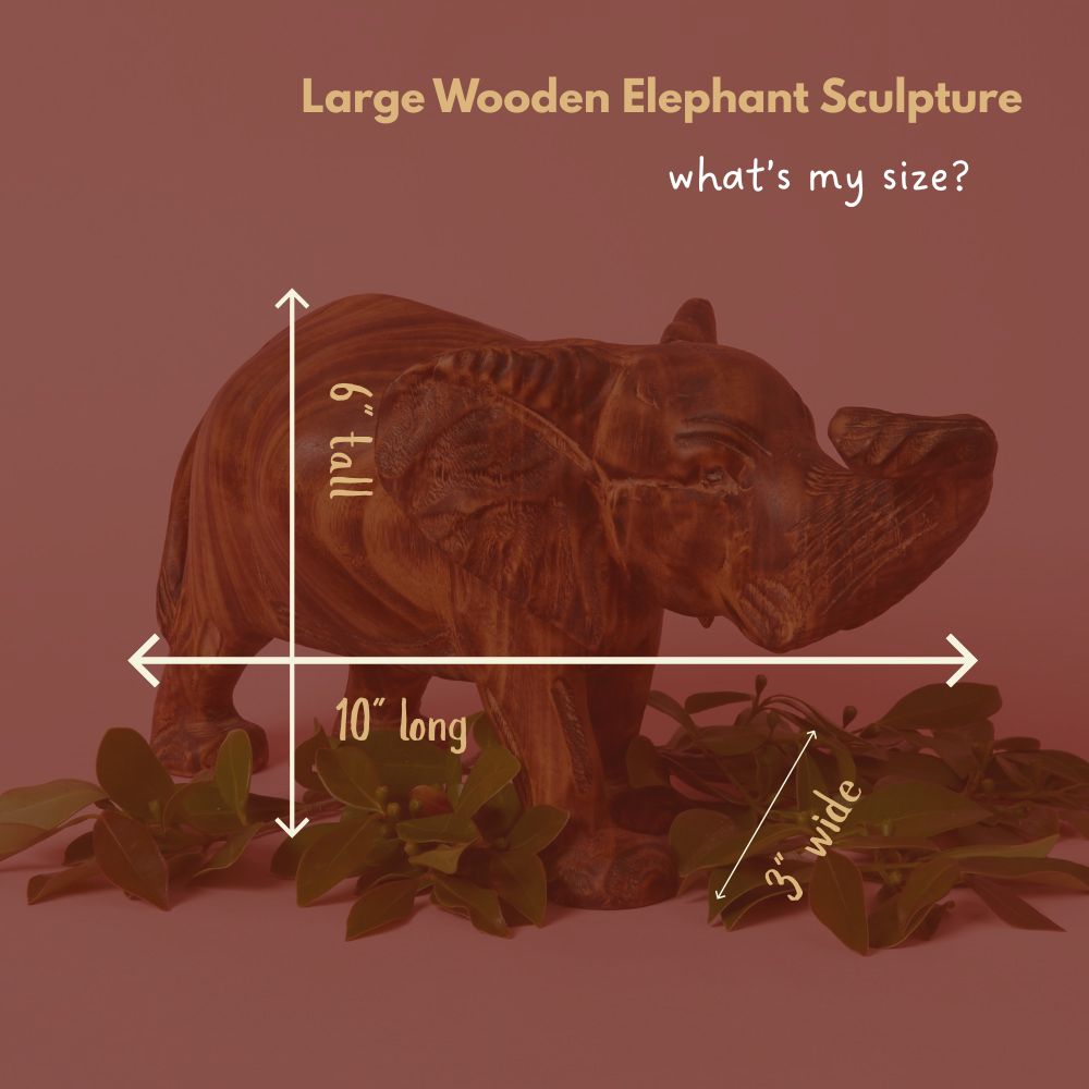 Large African Safari Animal Wood Sculptures