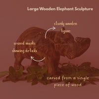 Large African Safari Animal Wood Sculptures