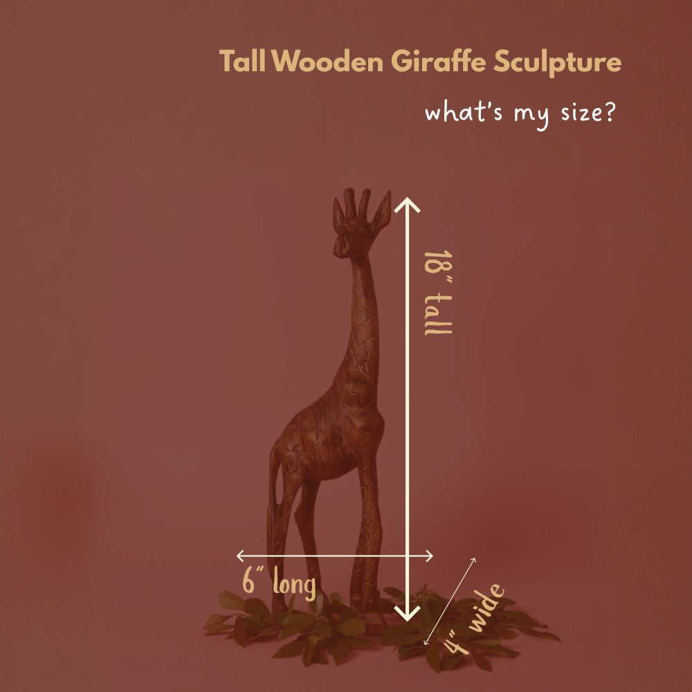 Large African Safari Animal Wood Sculptures