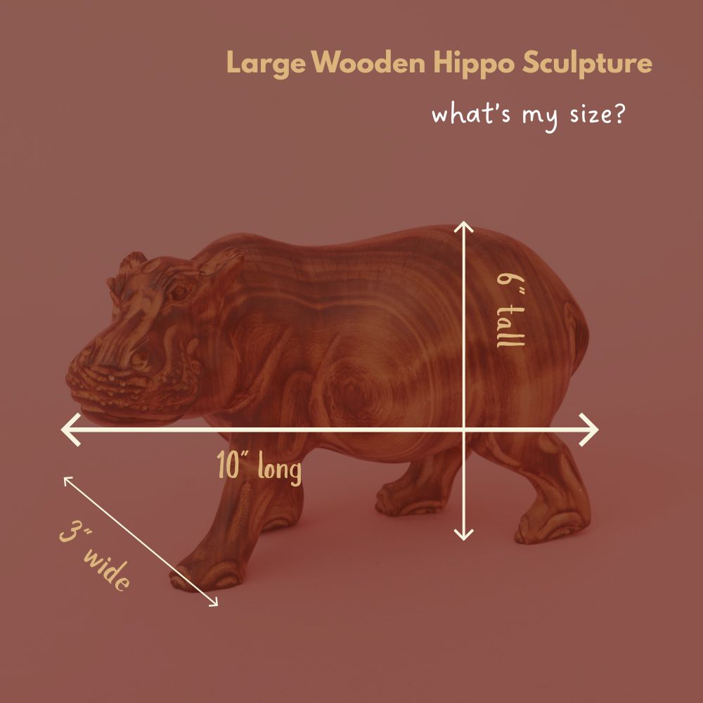 Large African Safari Animal Wood Sculptures