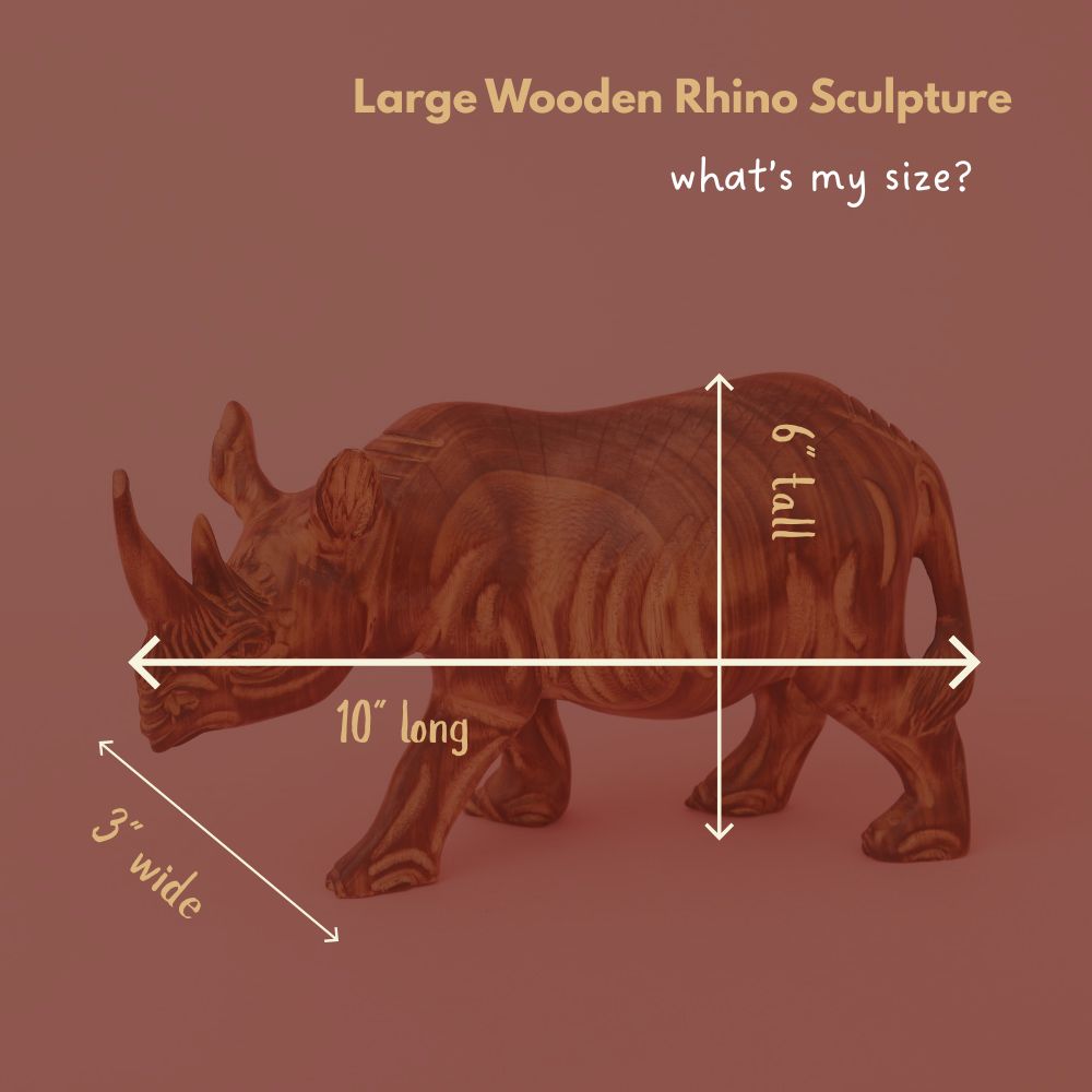 Large African Safari Animal Wood Sculptures