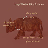 Large African Safari Animal Wood Sculptures