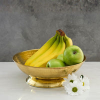 Gold Brass Fruit Bowl for Kitchen Counter