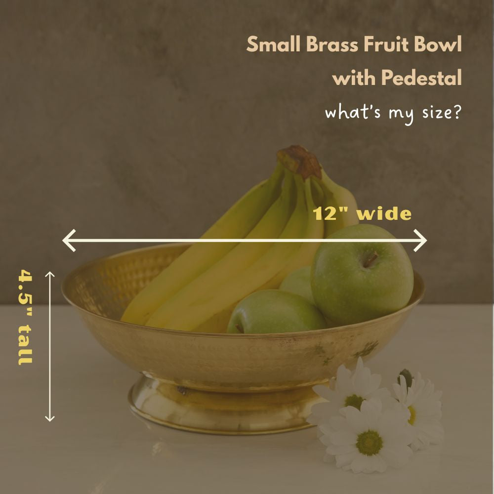 Gold Brass Fruit Bowl for Kitchen Counter
