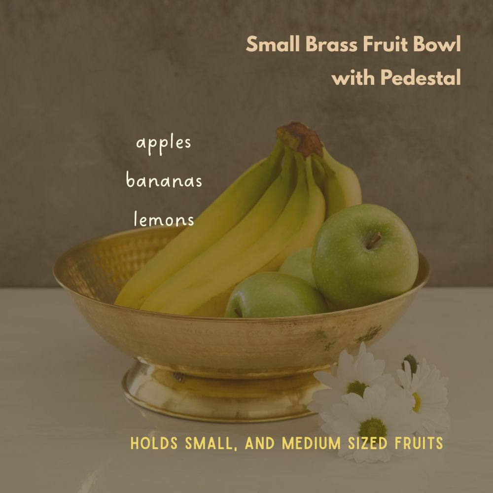 Gold Brass Fruit Bowl for Kitchen Counter