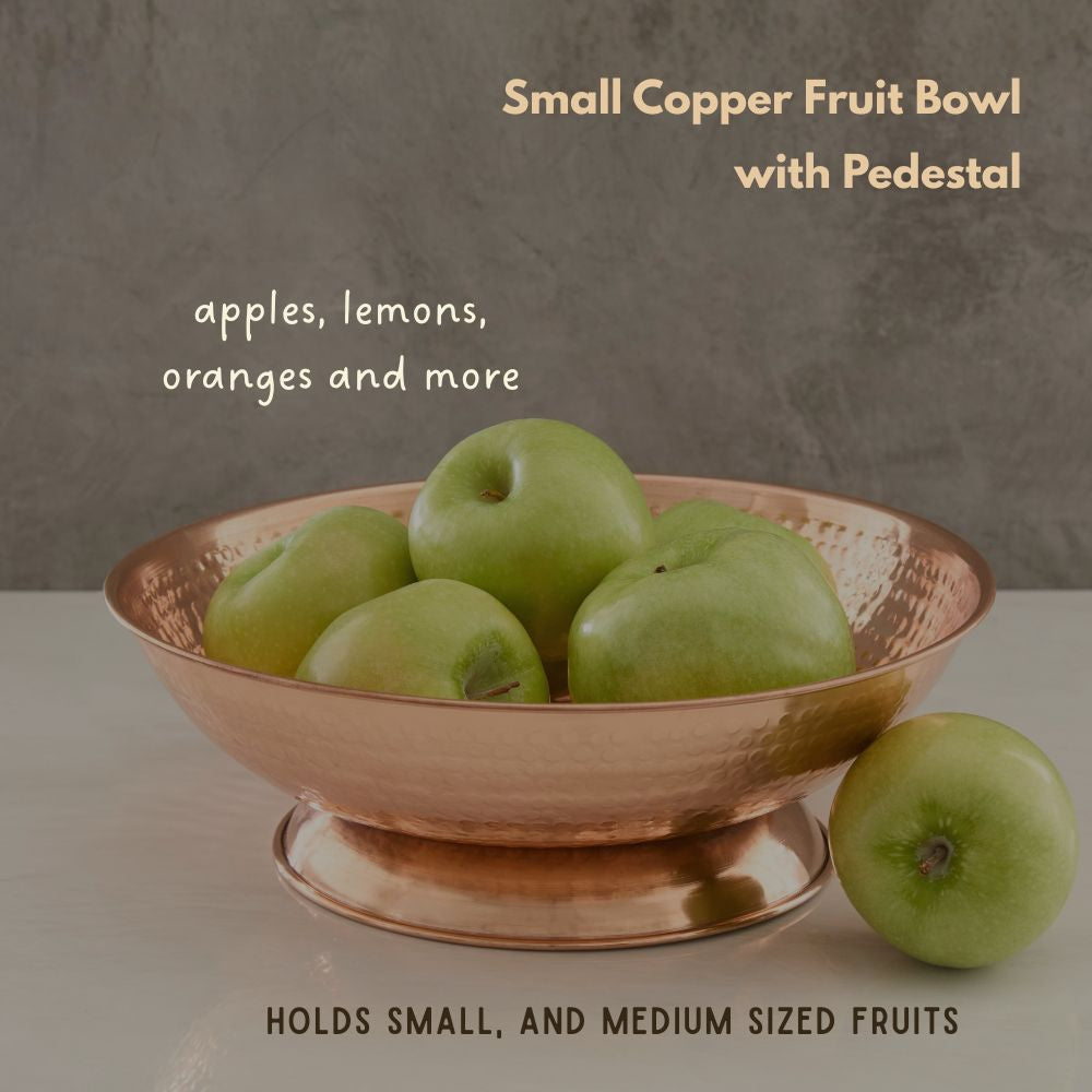 Copper Fruit Bowl for Kitchen Counter