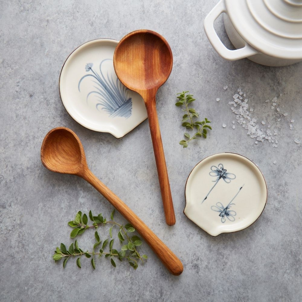 Vintage Dragon Fly Spoon Rest Set
