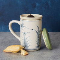 Vintage Dragon Fly Tea Mug with Infuser Cup