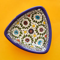 Ceramic Small Palestine Blue Floral Nut Bowl