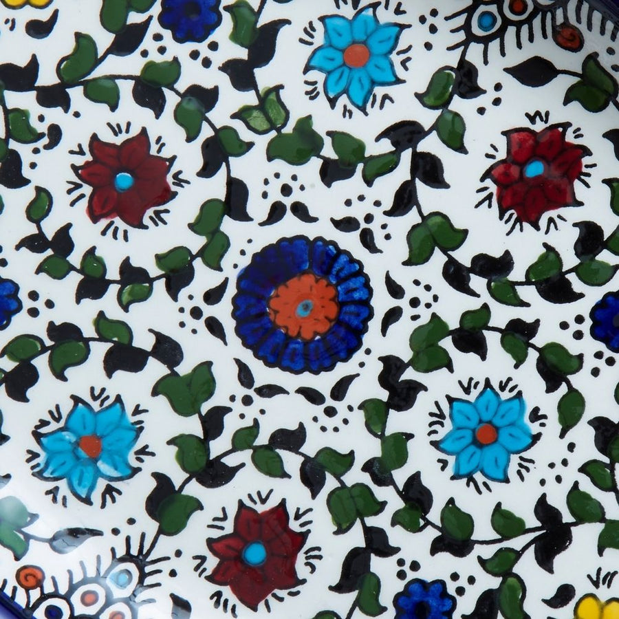 Ceramic Palestine Floral Oval Dish
