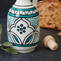 Ceramic Paletine Teal Black Oil Vinegar Dispenser