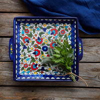 Ceramic Palestine Floral Serving Dish Set of 3