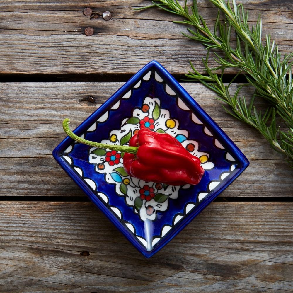 Ceramic Palestine Floral Serving Dish Set of 3