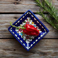 Ceramic Palestine Blue Floral Long Serving Dish Set
