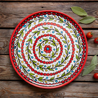Ceramic Palestine Red Dinner Plate