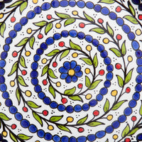 Ceramic Palestine Colorful Vine Blue Dinner Plate