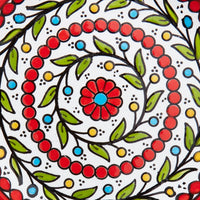 Ceramic Palestine Colorful Vine Red Salad Plate
