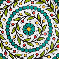 Ceramic Palestine Colorful Vine Green Salad Plate