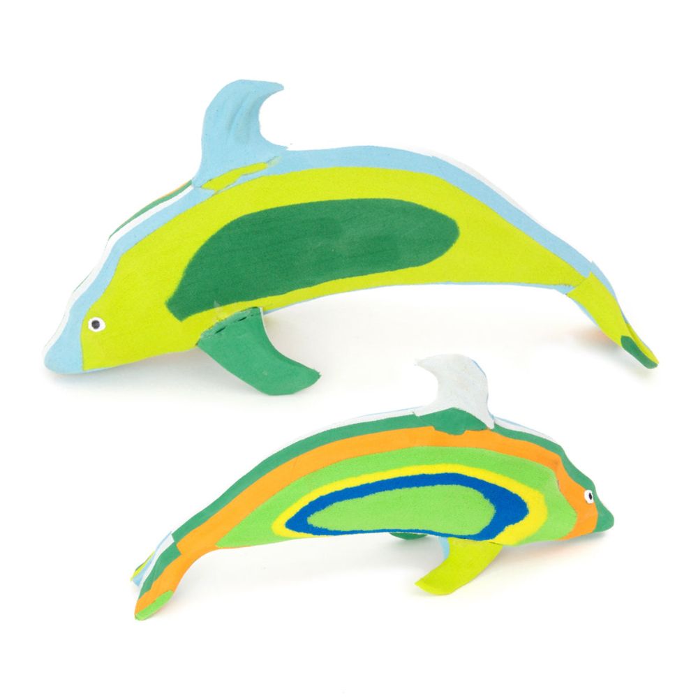 Small Recycled Flip Flop Dolphin Figurine