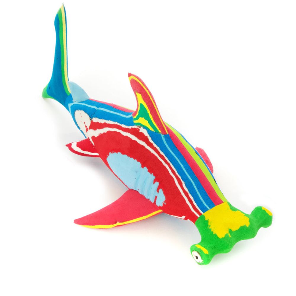 Small Recycled Flip Flop Hammerhead Shark Figurine