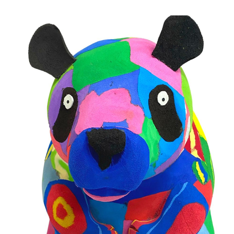 Large Recycled Flip Flop Panda Figurine