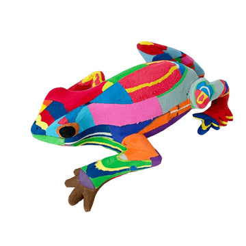 Small Recycled Flip Flop Frog Figurine