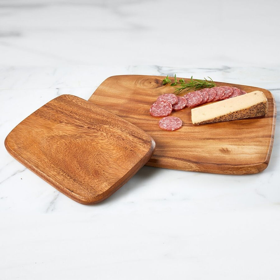 Philippines Hand Carved Natural Acacia Wood Cutting Board Set